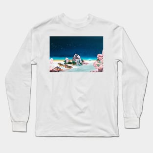 Tales From Topographic Oceans Fantasy Print Surreal Art Fantasy Landscape Long Sleeve T-Shirt